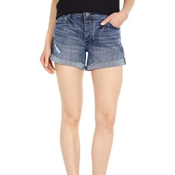 Kut from The Kloth Blue Midi Shorts - Picture 1 of 7